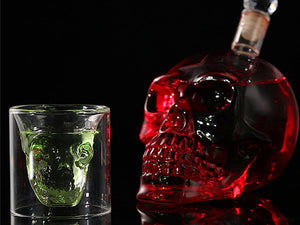 Skull Bottle and Glasses Set