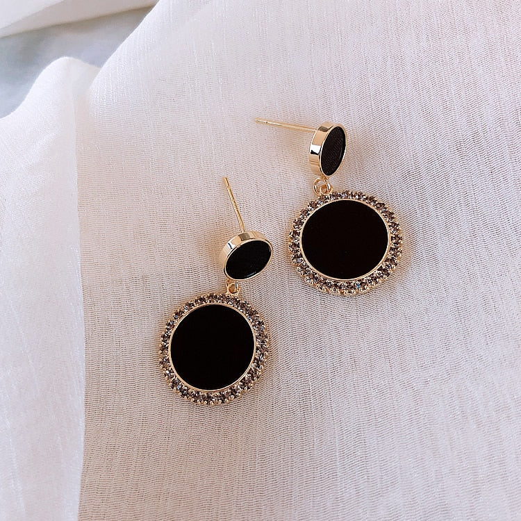 Gold Rhinestone Earrings