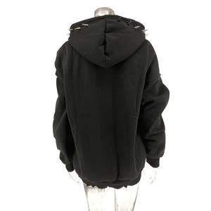 Black Spiked Hoodie