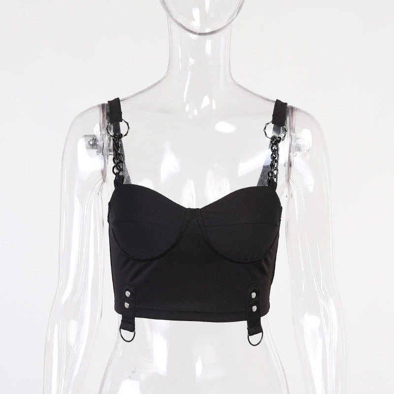 Chain Sleeved Bustier