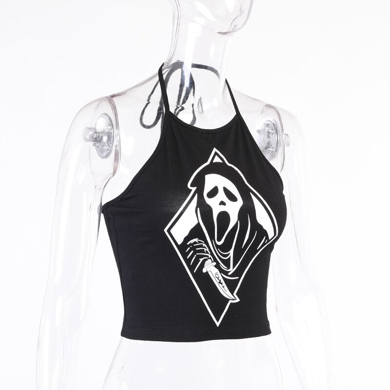 Scream Figure Halter Neck Top