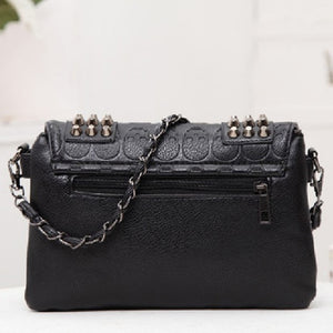 Skulls and Rivets Shoulder Bag