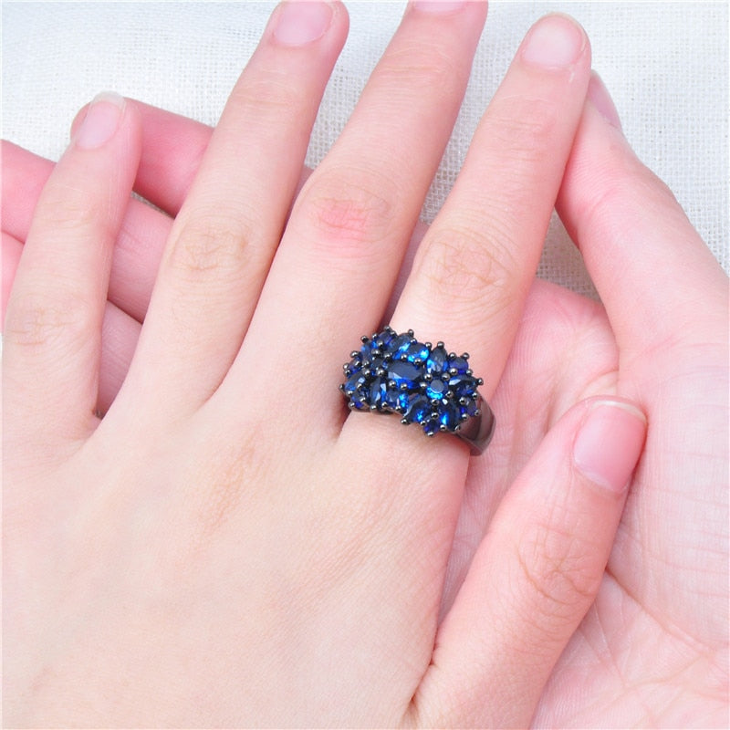 Zircon Flower Shaped Ring