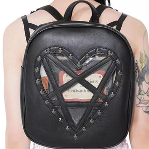 Black Heart Shaped Bag