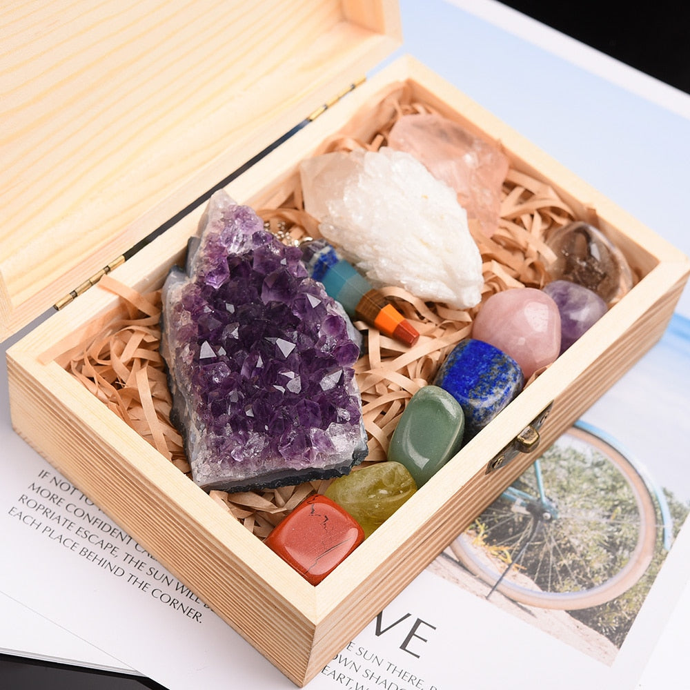 Healing Stones Wooden Box