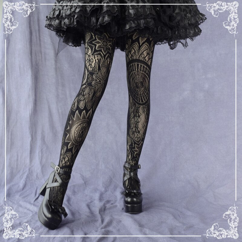 Gothic Geometric Design Stockings