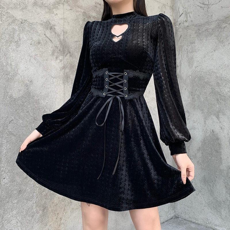 Velvet Heart Design Mini Dress