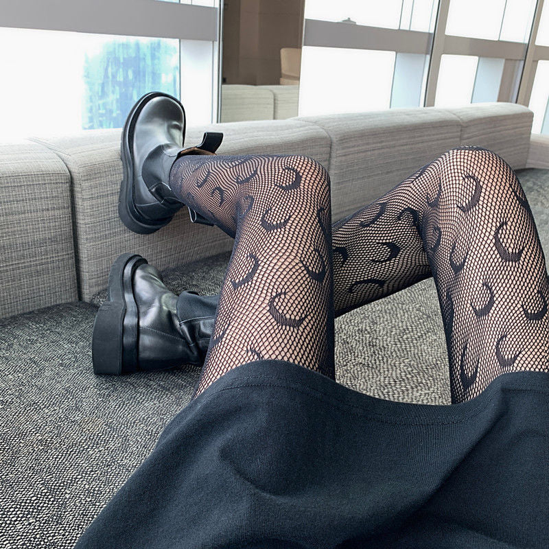 Moon Decorated Tight Stockings