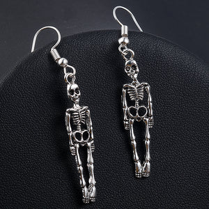 Skeleton Skull Dangle Earrings