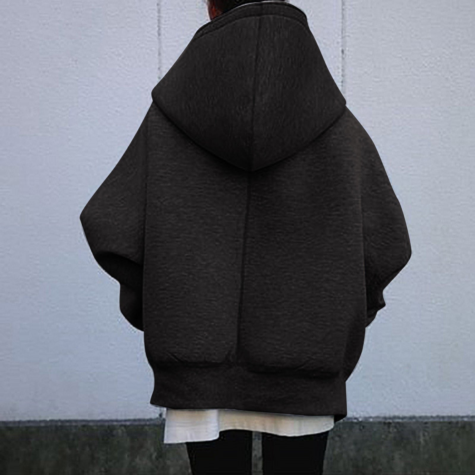 Plain Design Oversized Jacket