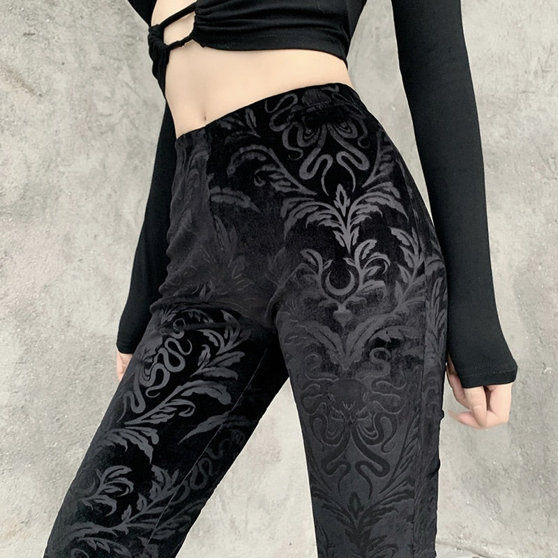 Floral Velvet Pants