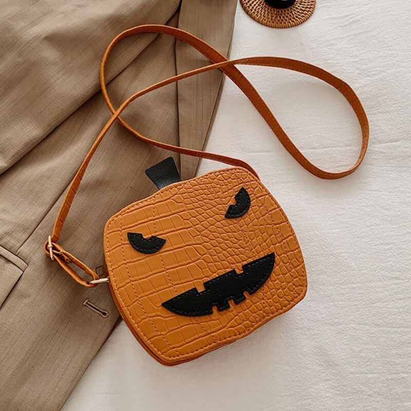 Croc Design Pumpkin Shoulder Bag in Orange