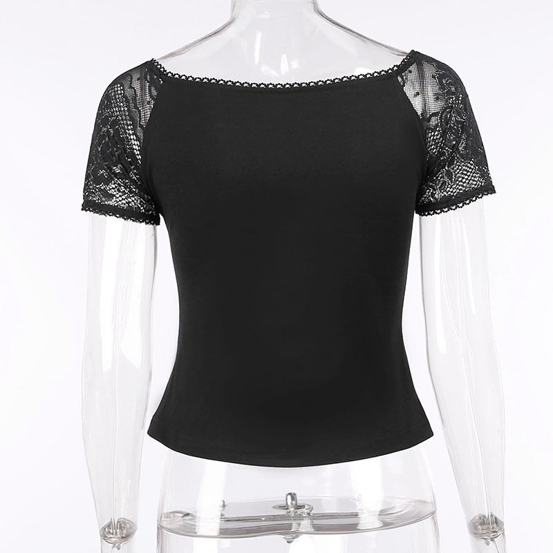 Lace Sleeved T-Shirt