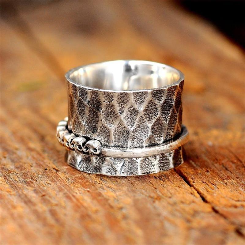 Skulls Silver Ring