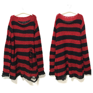 Witch Amanda Striped Loose Sweater(10 colors)