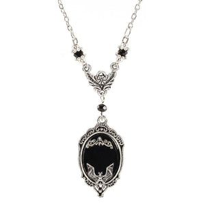 Framed Flying Bat Shaped Necklace