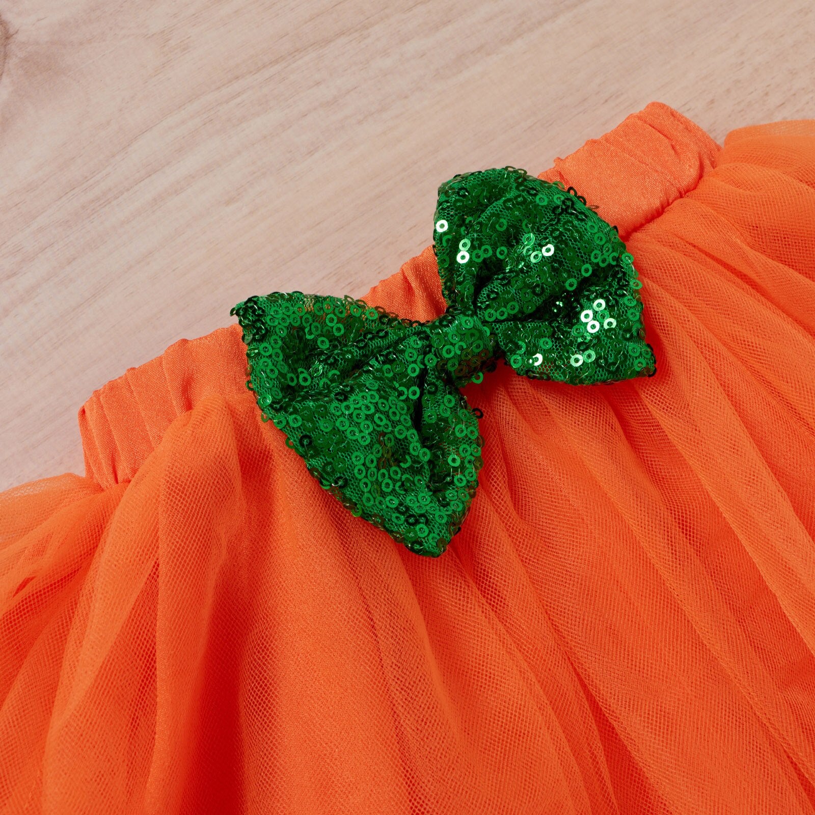 Orange Tulle Skirt Set