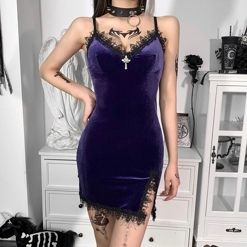 Witch Atelia Mini Dress in Purple