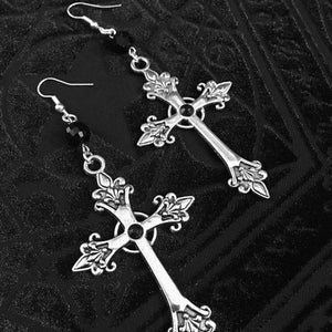 Cross Shaped Gothic Earrings