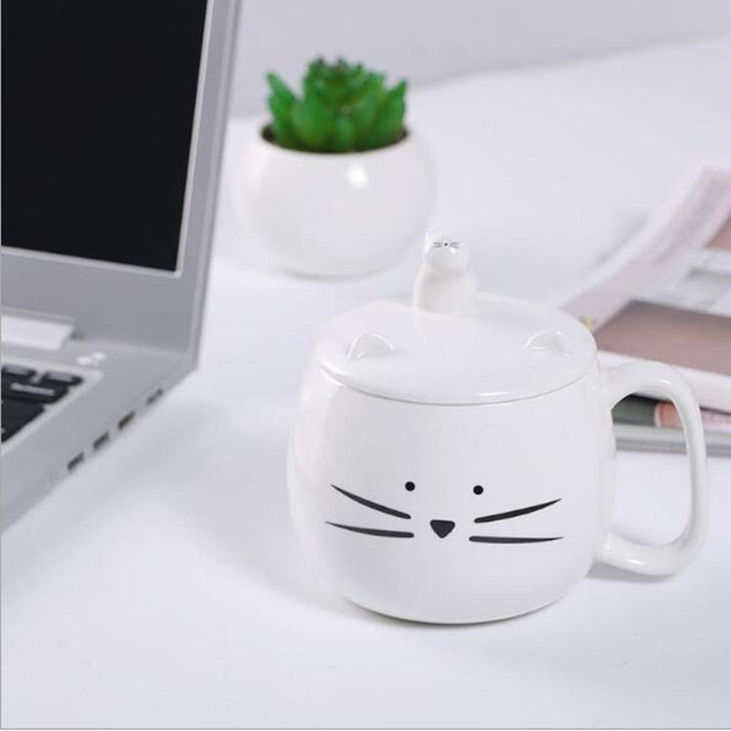 Cat Mug With Lid