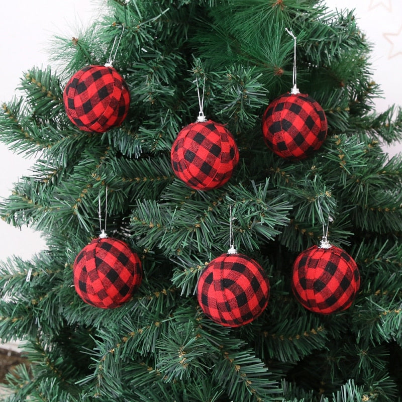 Plaid Balls Christmas Ornament