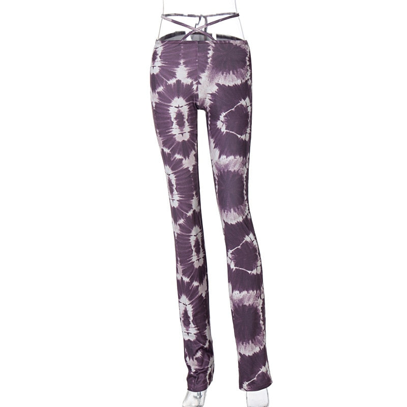 Tie-Dye Strappy Pants