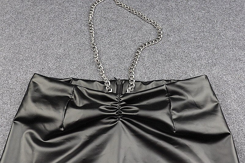 Chain Detail 2 Piece Mini Skirt Set