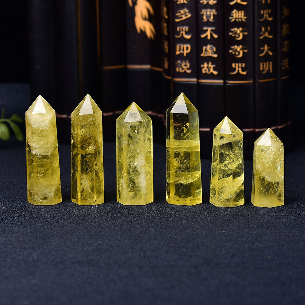 Citrine Obelisk Yellow Quartz Ornament