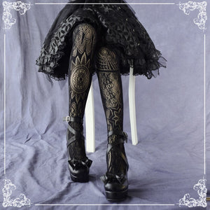 Gothic Geometric Design Stockings