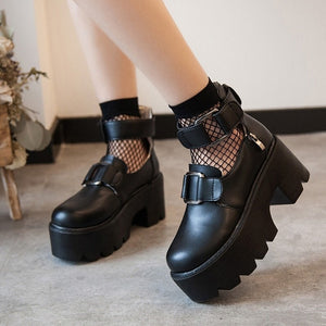 Retro Gothic Leather Shoes