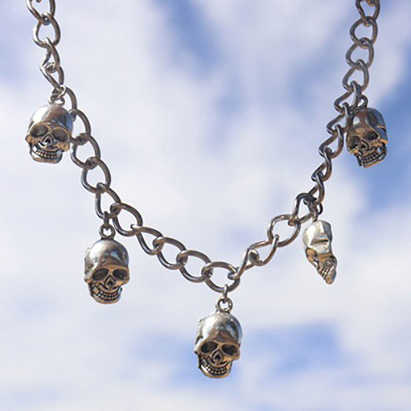 Skull Head Chain Necklace