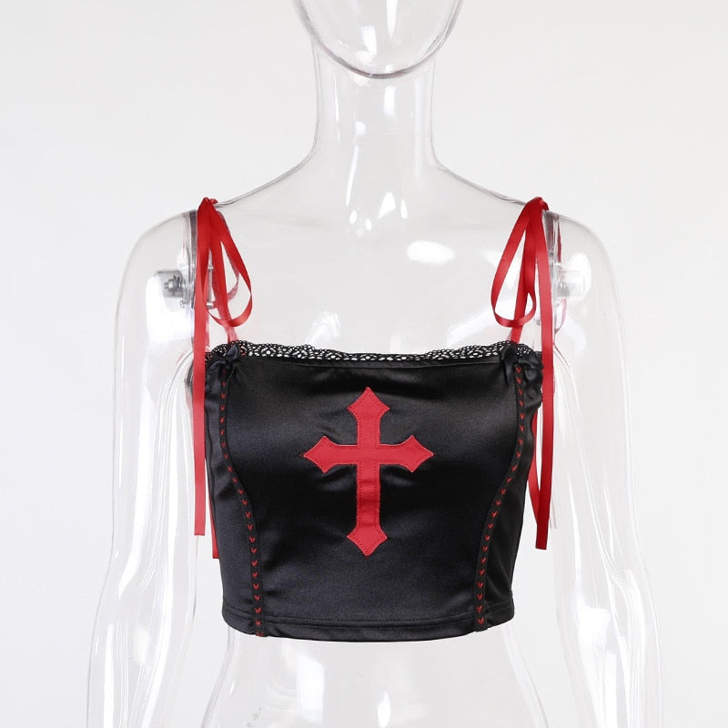 Red Cross Crop Top