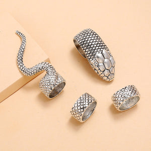 Snake Shaped Rings Set