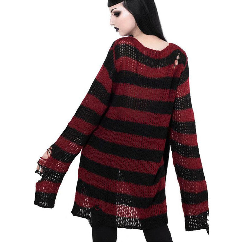 Witch Amanda Striped Loose Sweater(10 colors)