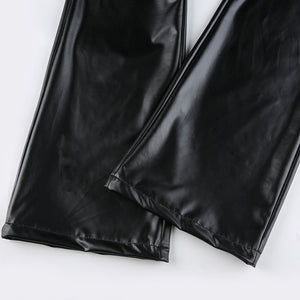 Leather Flare Pants