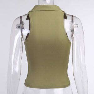 Ruched Sleeveless Top