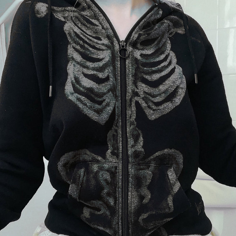 Skeleton Print Jacket