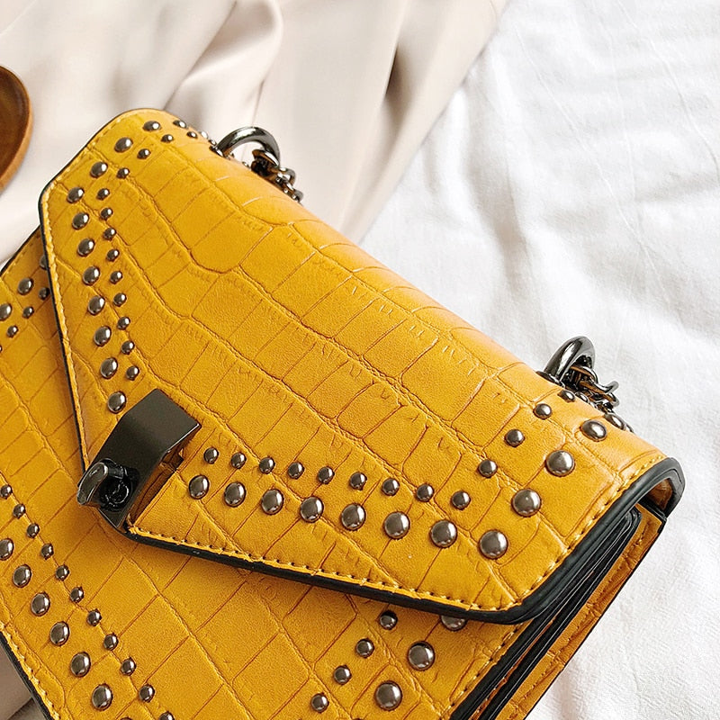 Crossbody Bag In Croc Design