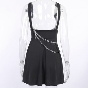 High waisted Suspender Skirt