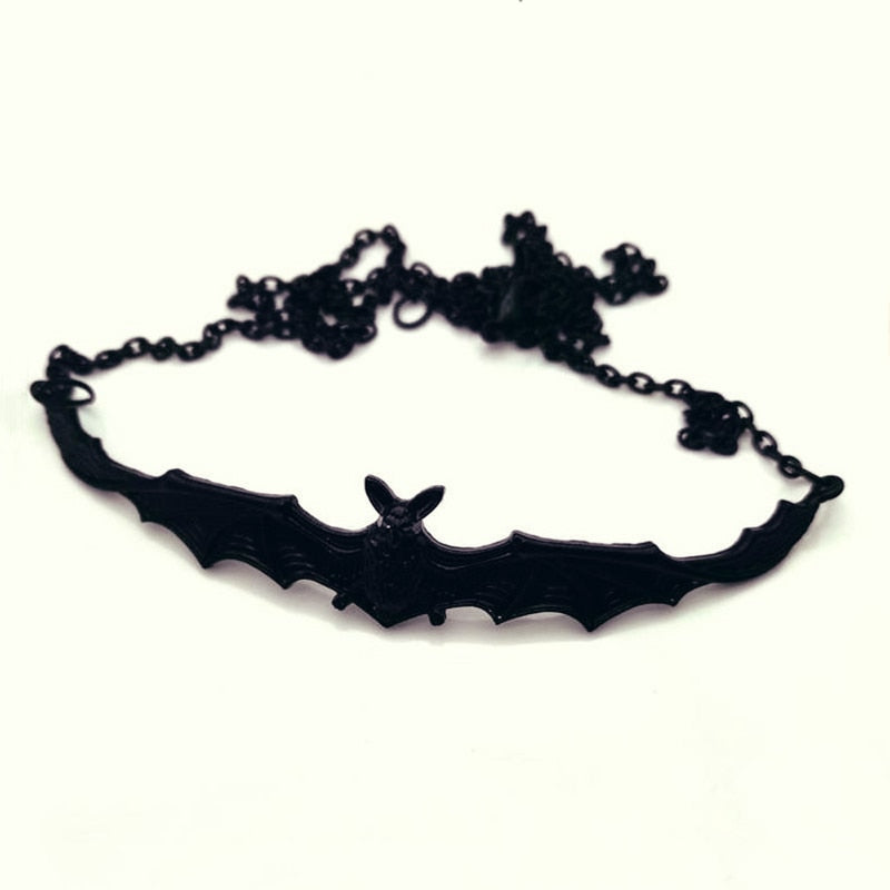 Black Bat Choker Necklace