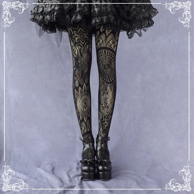 Gothic Geometric Design Stockings