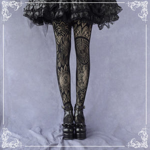 Gothic Geometric Design Stockings