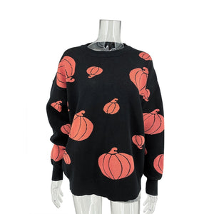 Pumpkins All Over Print Sweater