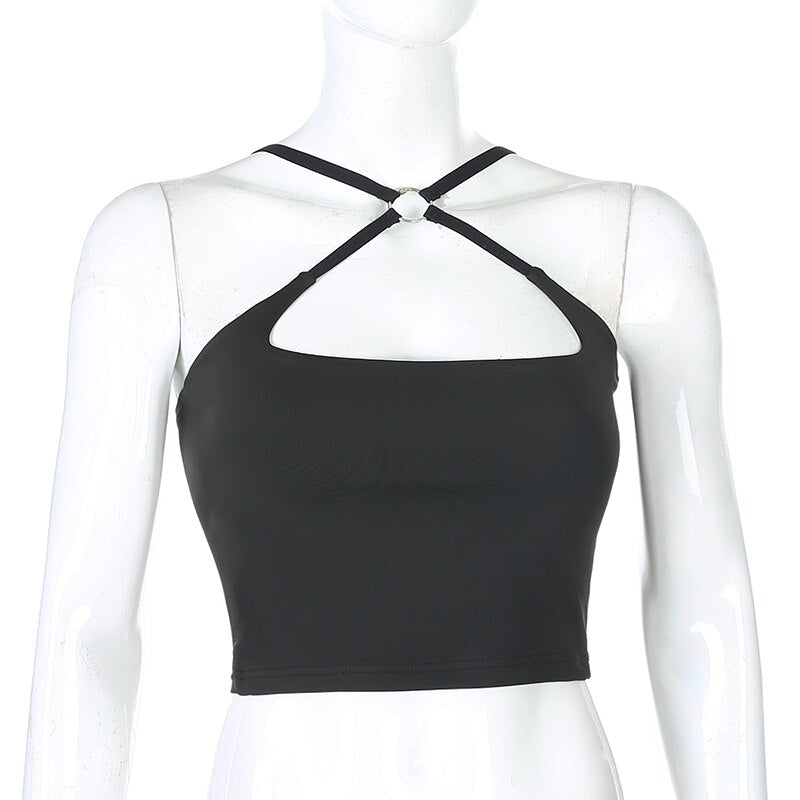 Cordelia Cross Choker Top