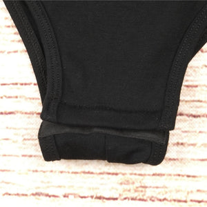 Black Backless Bodysuit