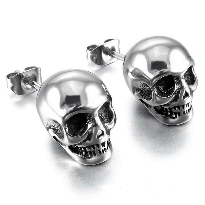 Skeleton Head Stud Earrings