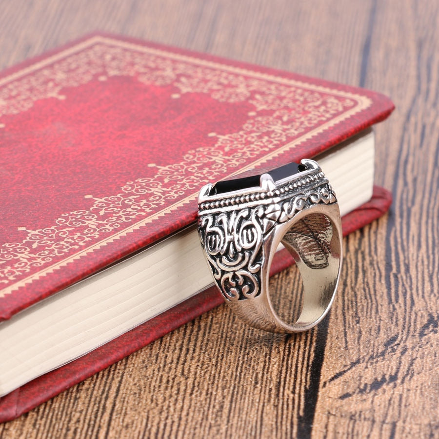 Signet Ring With Black Stone