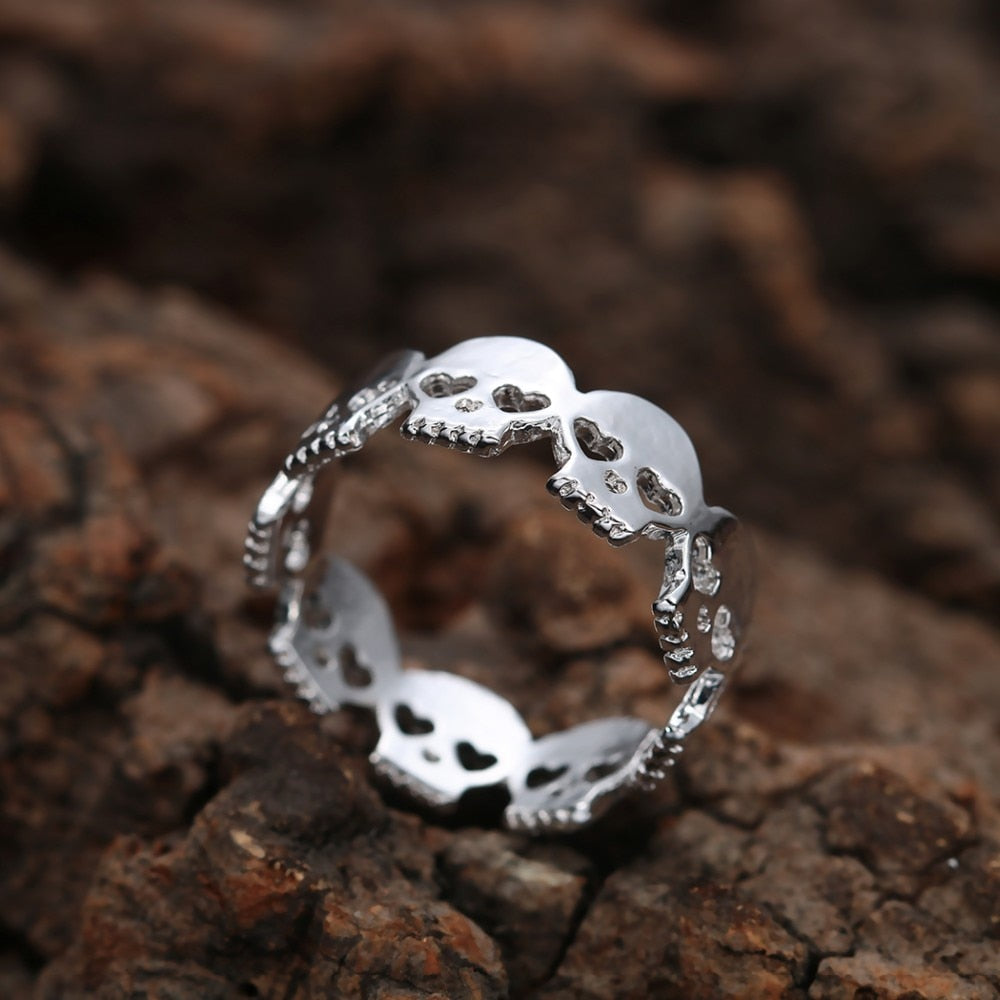 Skeleton Heads Shaped Ring