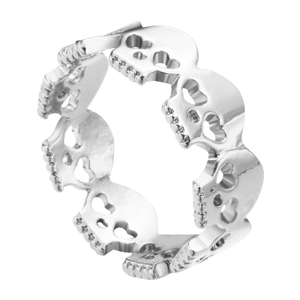 Skeleton Heads Shaped Ring