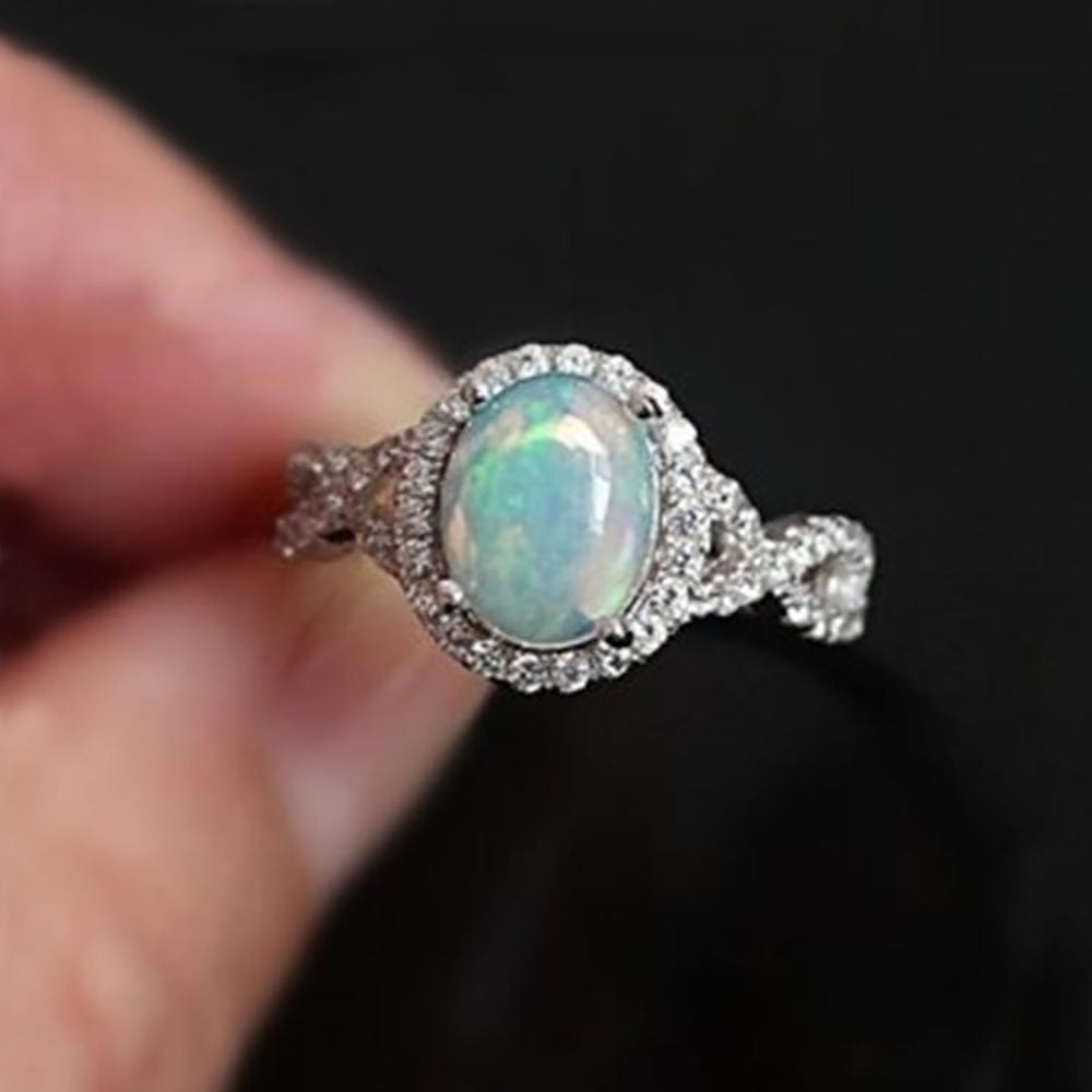 Rainbow Opal Ring